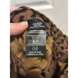 BLANKNYC The Bond Mid-Rise Skinny Corduroy Pants Leopard Print Womens 33 thumbnail 8