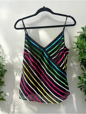 AMANDA UPRICHARD Mattie Velvet Rainbow Tank/Top Small thumbnail 4