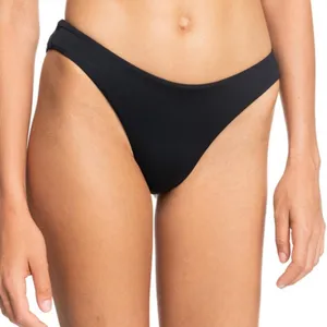 NWT Roxy Solid Beach Classics Regular High Leg Bikini Bottom,‎ Anthracite thumbnail 1