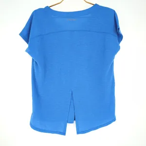 Lilly Pulitzer Luxletic Brodie Blue V-Neck T- Shirt Top Split Back Tee - Size XS thumbnail 2