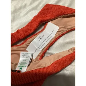 J. Crew Red Textured Ribbed Bikini Swim Bottom S thumbnail 3