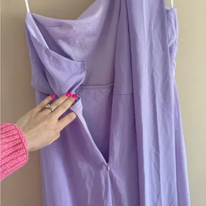 Lulus Adeline Lavender One-Shoulder Scarf Maxi Dress Size XL Wedding Formal Sexy thumbnail 10