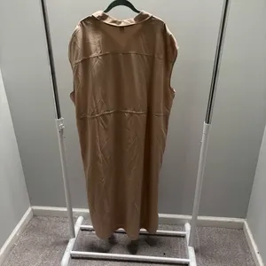 Old Navy Mocha Taffy Waist-Defined Utility Midi Shirt Dress thumbnail 8