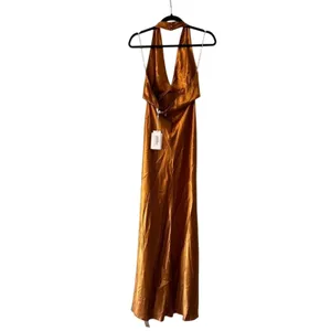 Reformation Daniela Silk Dress Copper size 0 silk C0 thumbnail 6