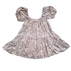 Anthropologie By Together Floral Dress Womens Small Puff Sleeve Boho Fairy thumbnail 2
