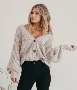 ✨ Jenna Taupe Knit Cardigan✨ thumbnail 1