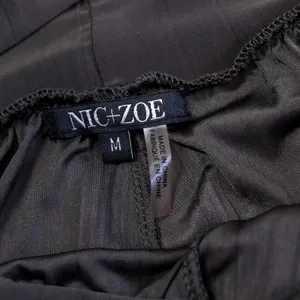 Nic+Zoe Palazzo Pants Womens M Brown Wide Leg High Waist Flowy Minimalist Luxury thumbnail 7
