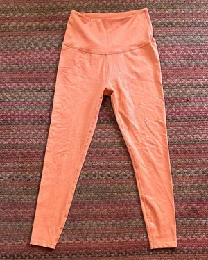 Nwot Beyond Yoga Orange Peach Sparkle Leggings thumbnail 1