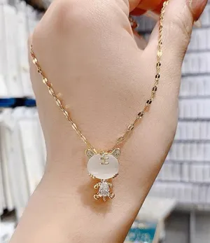 18K Gold Plated Tiger Shape Necklace thumbnail 3