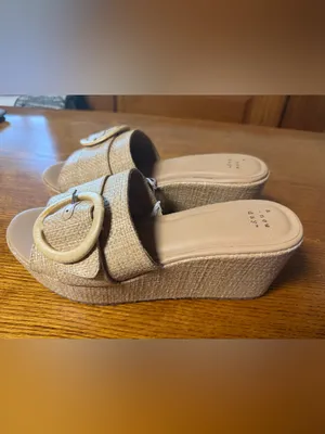 NWT A New Day Espadrille Wedges Tan Size 9.5 thumbnail 2