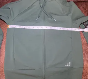BCG Women's Full Zip Hooded Jacket Pockets Green Relaxed Fit XS Training Green thumbnail 4