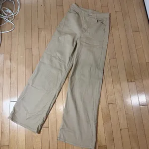 H&M Divided Tan Wide Leg Denim Jeans Chino's Pants Size 6 Stretch thumbnail 2