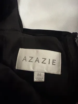 Black Velvet Azazie Dress thumbnail 4