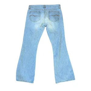Vintage American Eagle Y2K Flare Jeans Women's 10 Low Rise Seamed Light Wash thumbnail 2