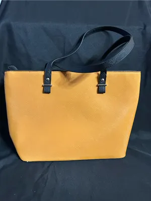 Amy Miller Women’s Two-Tone Orange & Black Tote Bag Purse NWT thumbnail 2