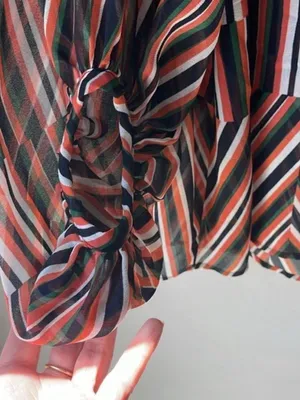 Cabi Chiffon Sheer Balloon Sleeve Blouse thumbnail 6