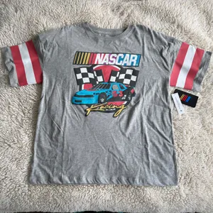 NASCAR Racing Graphic Tee Striped Sleeves NWT Women's Size Small thumbnail 1