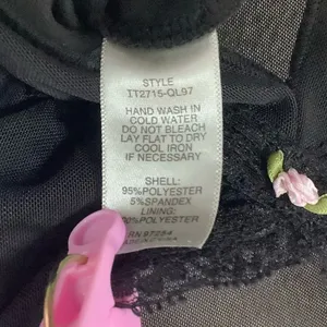 Black Babydoll‎ Top Large Y2K Coquette Feminine Romantic Dollette Dainty Summer thumbnail 6