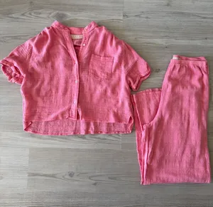Cali By Cali DreamingTwo-Piece Set - Lightweight Button-Front Top & Pants thumbnail 1