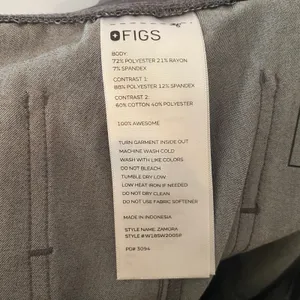 FIGS Graphite Gray Zamora Jogger Scrub Pants Uniform Women's size Small Petite thumbnail 8