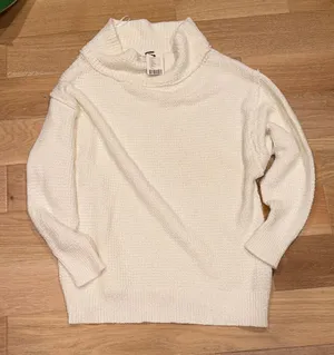 Free People‎ NWT Cream Cowl Neck oversized Sweater small thumbnail 1