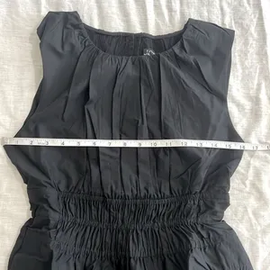J. Crew Sleeveless Midi Dress Poplin Cotton Black Smocked Size Small Petite‎ thumbnail 7