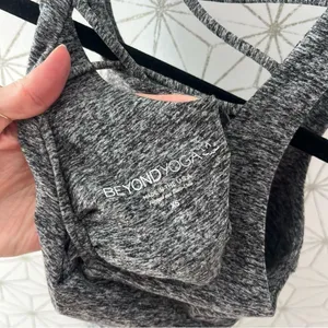 Beyond Yoga Gray Marled Spacedye Lace Back Tank thumbnail 5