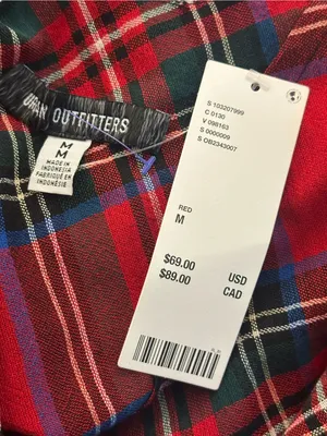 Urban Outfitters Plaid For You Lace Trim Slip Midi Dress NWT Medium thumbnail 8