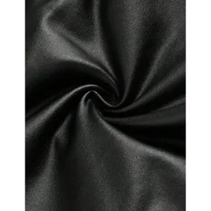 Draped Front Tie Backless Halter Top Faux Leather Size Xl New thumbnail 4