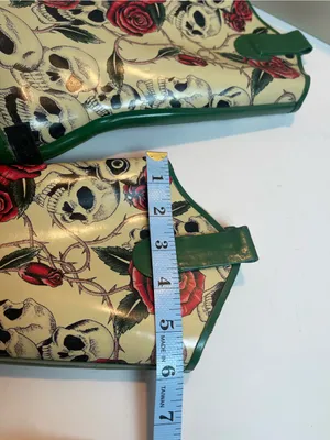 Corkys Edgy Skull Rose Western Cowboy Rain Boots Alternative Grunge Block Heel 8 thumbnail 6