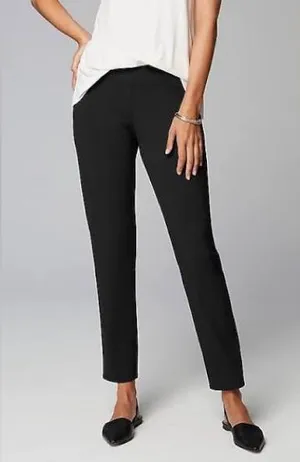 J. Jill Slim Leg Pull On Pants 2X Pockets Black Stretch Minimalist Casual Lounge thumbnail 1