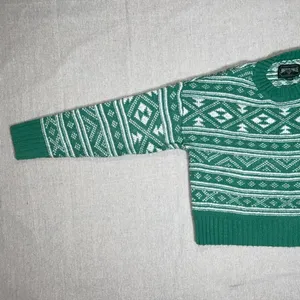 American Eagle | Green Fair Isle Snowdrift Sweater | Medium thumbnail 9