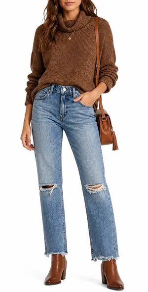Free People W28 Distressed Blue Jeans Raw Hem Boho Y2K thumbnail 1