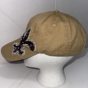 Pit Bull Cap Fitted Womens One Size Black Rhinestone Cadet Y2K‎ Fleur de lis thumbnail 3
