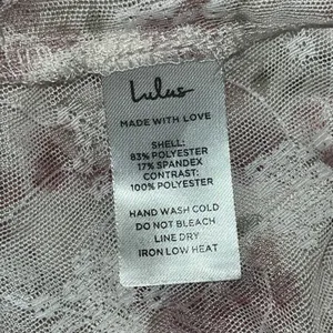 Lulus Women Camisole Top White Pink Floral Lace Ruffle Tie Front Coquette Large thumbnail 5