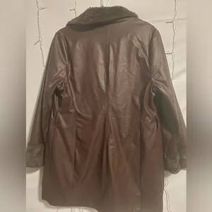 Missguided Chocolate Faux Leather Jacket Brown Size XL thumbnail 4