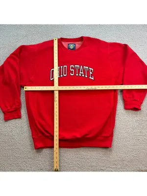 Vintage Y2K Steve & Barry’s Ohio State Buckeyes Appliqué Crewneck Sweatshirt XXL thumbnail 2