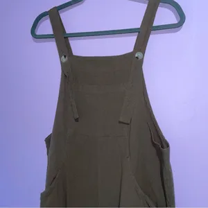 Brown Wide Leg Cotton Overalls Jumpsuit Women M Boho Minimalist Lagom Casual thumbnail 2