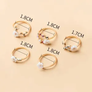 5 piece flower rings thumbnail 4