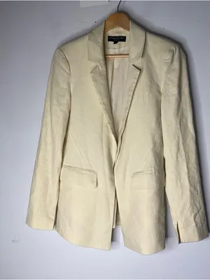 central park west Cream Linen Blend Blazer Size XS‎ thumbnail 1