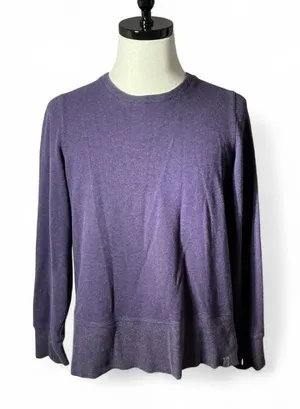 LL Bean Womens Purple Crew Neck Sweatshirt‎ Gorpcore Pullover M PET 516882 thumbnail 1