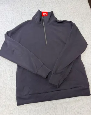 Member's Mark Sandwash Quarter Zip Pullover XS Dark Gray Mock Neck Sweatshirt‎ thumbnail 1
