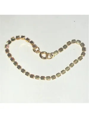 Elegant Gold Tone Pink CZ Rhinestone Bracelet thumbnail 3