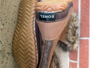 SOREL Cozy Joan felt furry boots tan/brown‎ womens size 8 thumbnail 6