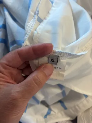 Blue and white striped maxi dress thumbnail 4
