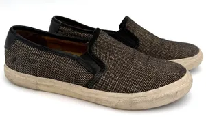 Frye Women's Brown Gia Canvas Slip On Shoes Size 10 thumbnail 1