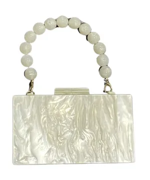 A New Day Pearlized Mini Clutch Handbag Purse Acrylic Vintage Inspired Party thumbnail 1