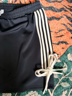 Cute Black & White Striped Side Tie Skirt Athletic Tennis Sport Skirt Size L thumbnail 6