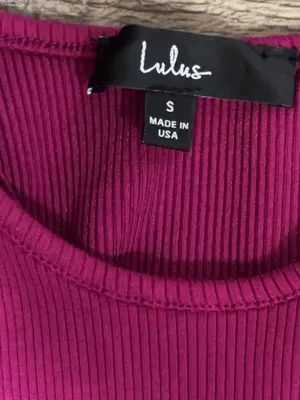 Lulus Magenta Ribbed Racerback Bodycon Midi Dress Size thumbnail 3