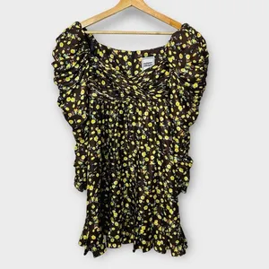 Autumn Adeigbo Bridgette Floral Ruched Empire Mini Dress Size 0‎ Romantic Fairy thumbnail 3